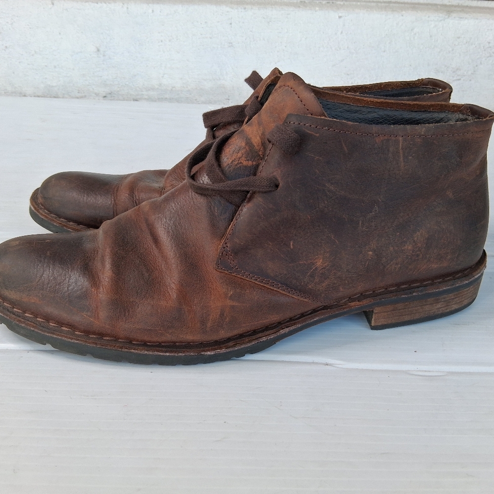 John Varvatos USA Men's Brown Leather Chukka Boots Size 13